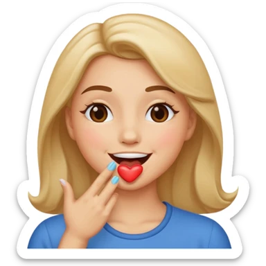 Blowing kisses sticker