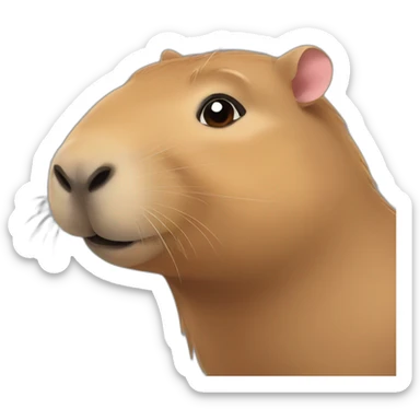 Capybara eyelashes cute blink sticker