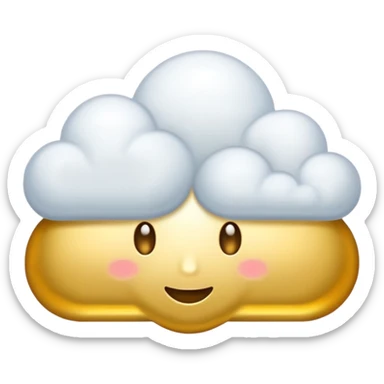 Quiero una nube dorada estilo oriental sticker