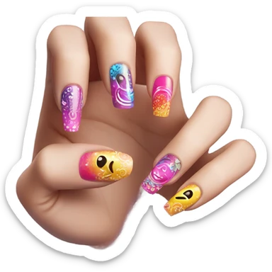 Beautiful fingernails sticker