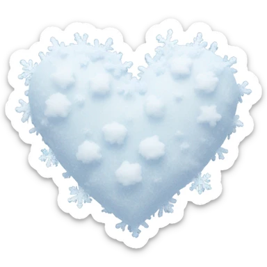 Snow Sophia heart  sticker