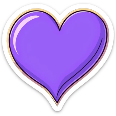 gorgeous heart with shimmer effect sticker