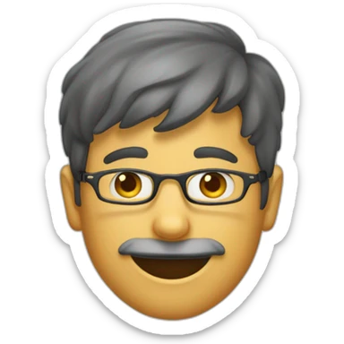 Un garçon avec lunettes avec un autre garçon sans lunettes de 16 ans sticker