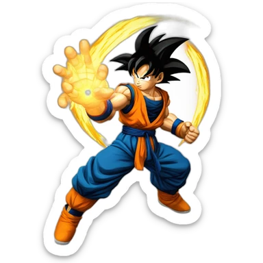goku do kamehameha sticker