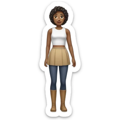 Femme a genoux sticker