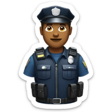 police officer with a gilet sticker