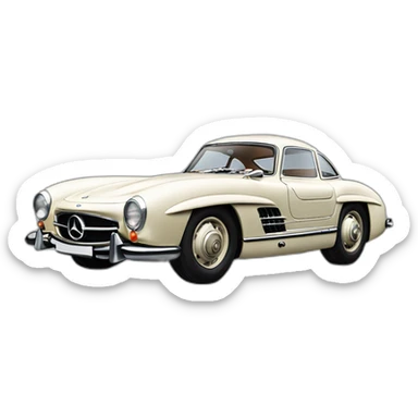 mercedes 300 sl with open door sticker