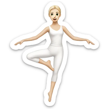 contemporary dance, white woman sticker