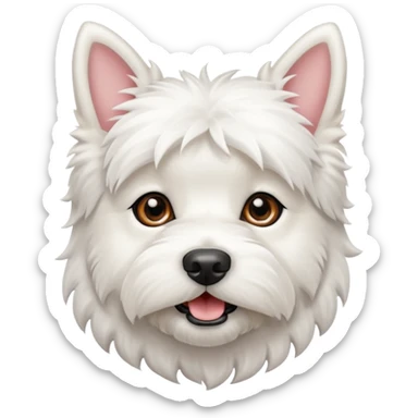 adorable west highland terrier dog sticker