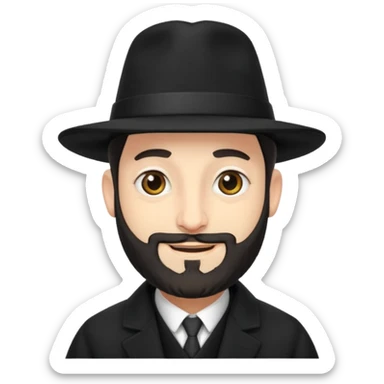 orthodox jewish rabbi smirking sticker