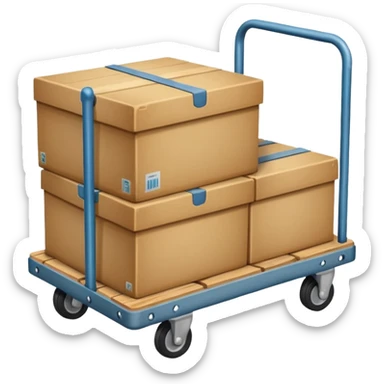 Furniture Dolly – with a sofa or boxes stacked on it sticker