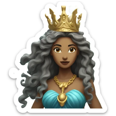 Poseidon as a girl sticker