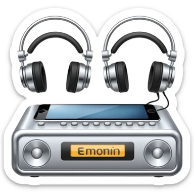 audio metallic silver chrome, no gold sticker