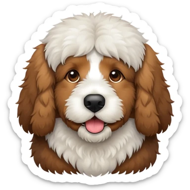 Bernedoodle light brown nose sticker