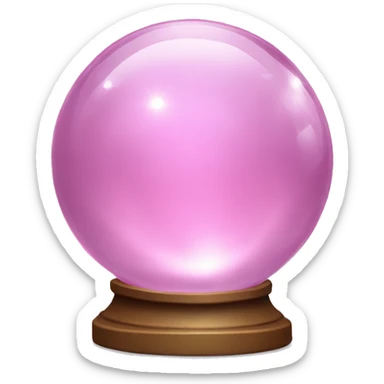Light pink magic crystal ball Halloween  sticker