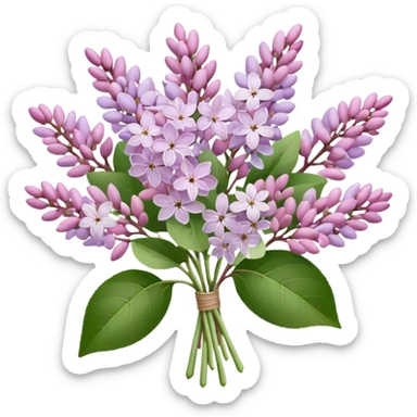 Pale Pink lilac bouquet sticker
