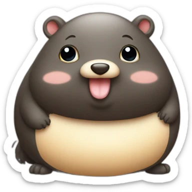 Fat cute mole sticker