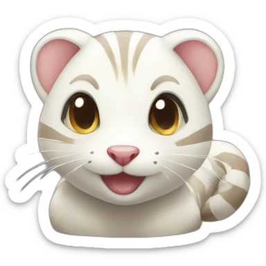 White Furret sticker