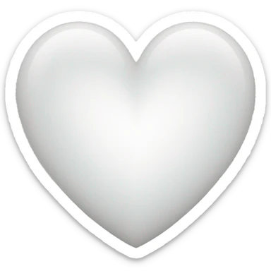 White heart sticker