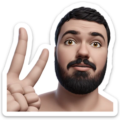 realistic portrait of a male sticker