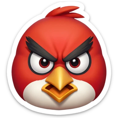 the killer angry bird red sticker