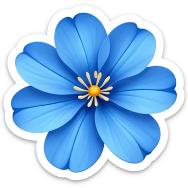 Blue flowers sticker