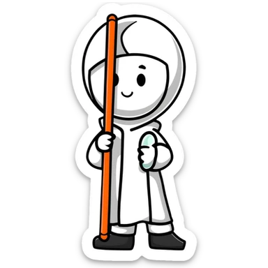 K-pop fan with light stick sticker