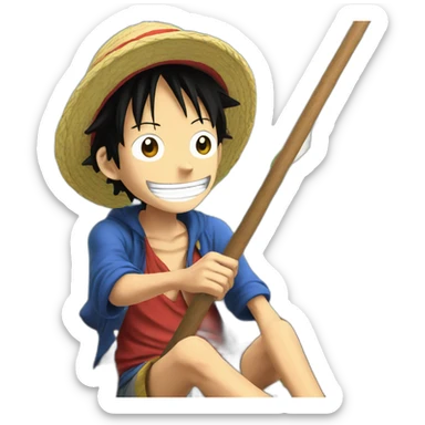 Luffy in the boat sticker