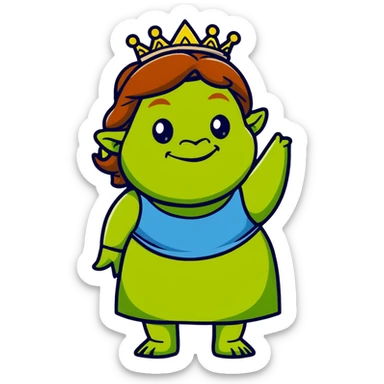 Princess Fiona ogre form from Shrek sticker