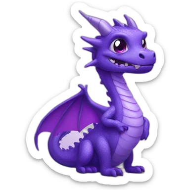 purple dragon sticker