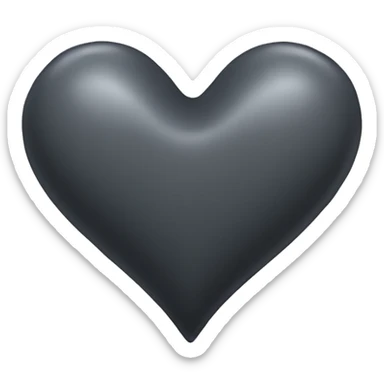 Dark grey heart sticker