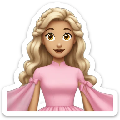 arianagrande-pink-dress-sing sticker