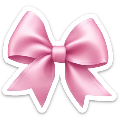light pink ribbon bow sticker