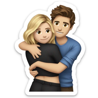 Emoji Chloe grace moretz hugging elrubiusomg sticker