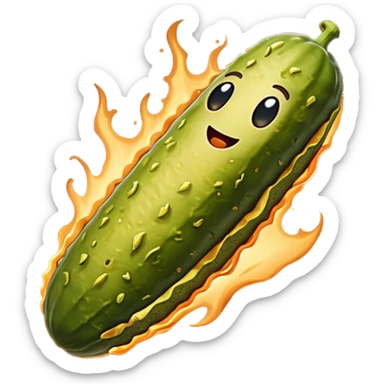 Baked pickle on planet mars sticker
