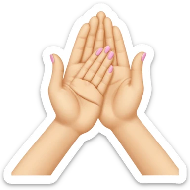 Due mani in posizione di mudra, posizione del potere sticker