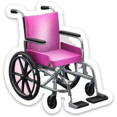 Pink ombre wheelchair with glitter  sticker