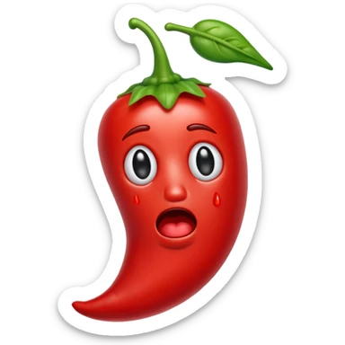 crying chili pepper sticker