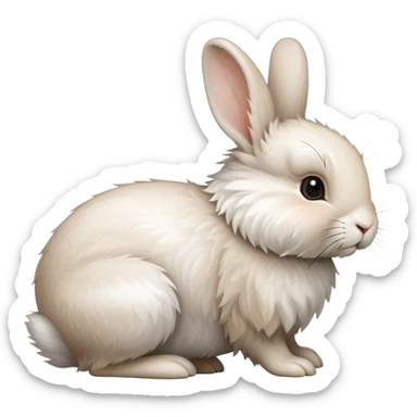 side profile of a rabbit hoping sticker