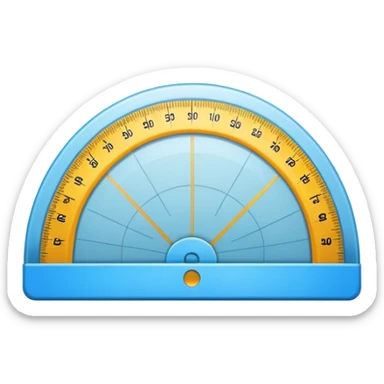 "📏" This emoji is for ruler. Then make an emoji for protractor. Which is real emoji type like the given emoji...no make protractor  sticker