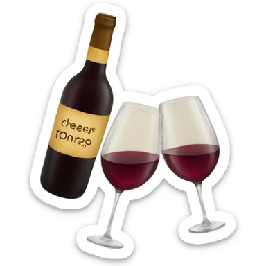 Wine cheers sticker