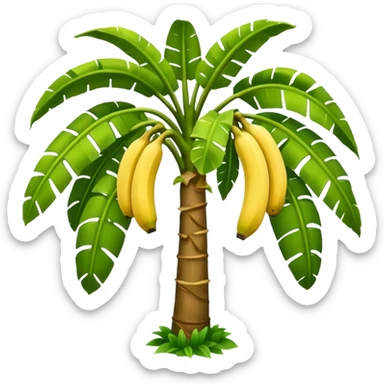 Banana tree, negative:banana. sticker