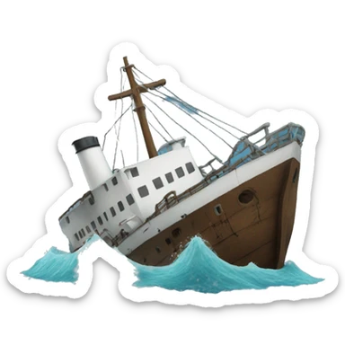 Sinking ship sticker