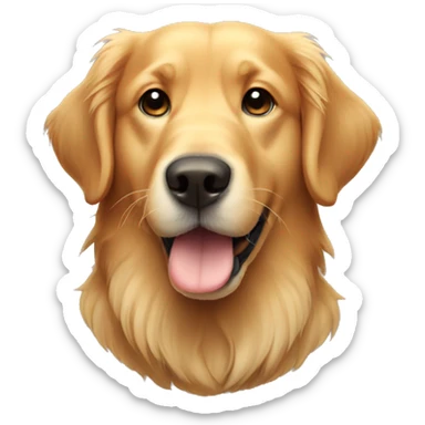 a golden retriever with a large snout sticker