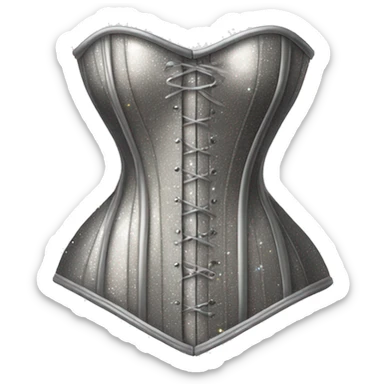 Shine and glitter silver corset sticker