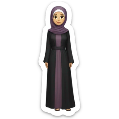 hijabi in beautiful abaya standing sticker