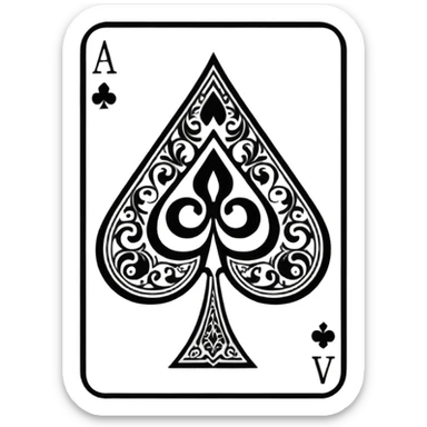 playing card ace of spades sticker