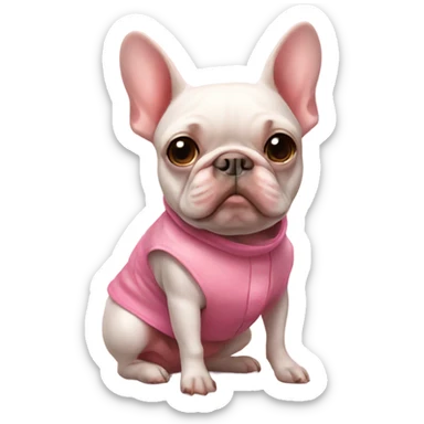 Frenchie with pig costume sticker