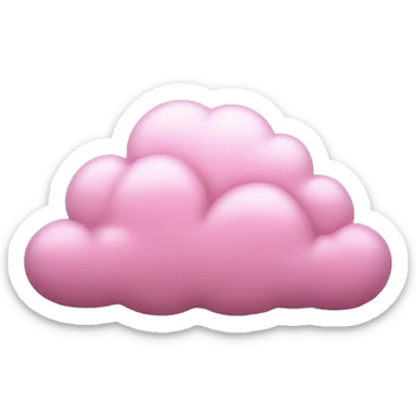 Realistic pink cloud with rain sticker
