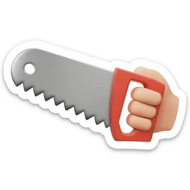 a saw 3D premium,3D RIGHT HAND sticker